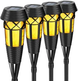 Flickering Flames Torch Light Solar Garden Lights Waterproof Landscape Lighting - 4 Pack Flickering Flames Torch Light Solar Garden Lights Waterproof Landscape Lighting - 4 Pack