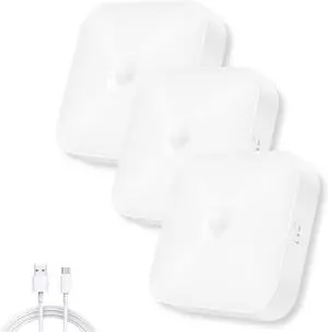 Rechargeable Motion Sensor Closet Light, 500LM Wireless Ceiling Light 3Pack 5000K Cool White, Battery Operated, Motion Sensored Activated, Indoor Use for Hallway, Stairs, Pantry, Bathroom, Garage Rechargeable Motion Sensor Closet Light, 500LM Wireless Ceiling Light 3Pack 5000K Cool White, Battery Operated, Motion Sensored Activated, Indoor Use for Hallway, Stairs, Pantry, Bathroom, Garage