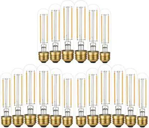 Dimmable E26 LED Bulb 4W Equal 40 Watt Warm White 2700K E26 Edison AC120V 400lm Tubular T9 T10 LED Light Bulb for Rustic Pendant,Chandeliers,Wall sconces 6Pack (Pack of 3) Dimmable E26 LED Bulb 4W Equal 40 Watt Warm White 2700K E26 Edison AC120V 400lm Tubular T9 T10 LED Light Bulb for Rustic Pendant,Chandeliers,Wall sconces 6Pack (Pack of 3)