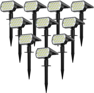 Solar Lights Outdoor, IP68 Waterproof, 65 LED, Cool White, 10 Pack 3 Lighting Modes, Long Lasting, Dimmable, Luces Solares Para Exteriores for Outside Yard Garden Pathway Landscape Walkway Solar Lights Outdoor, IP68 Waterproof, 65 LED, Cool White, 10 Pack 3 Lighting Modes, Long Lasting, Dimmable, Luces Solares Para Exteriores for Outside Yard Garden Pathway Landscape Walkway