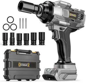 1500Nm Cordless Impact Wrench 1/2" Compatible with Dewalt 20V 1110 Ft-Lbs Brushless Motor; 3-Speed; 6 Pcs Sockets & Storage Case; For Tire Removal, Rusted Bolts & Heavy Equipment 1500Nm Cordless Impact Wrench 1/2" Compatible with Dewalt 20V 1110 Ft-Lbs Brushless Motor; 3-Speed; 6 Pcs Sockets & Storage Case; For Tire Removal, Rusted Bolts & Heavy Equipment