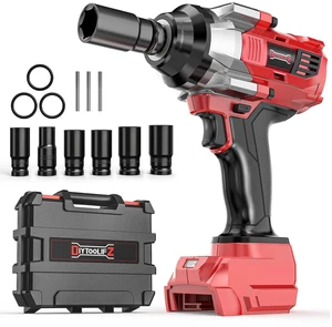 Cordless Impact Wrench 1/2 inch Compatible with Milwaukee 18V Battery, 1000 FT-LBS(1360N.m) Electric Impact Gun, High Torque Power Impact Driver with 6Pcs Sockets & Storage Case (Tool Only) Cordless Impact Wrench 1/2 inch Compatible with Milwaukee 18V Battery, 1000 FT-LBS(1360N.m) Electric Impact Gun, High Torque Power Impact Driver with 6Pcs Sockets & Storage Case (Tool Only)