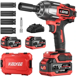 1/2" Cordless Impact Wrench 1107Ft-lbs(1500N.m) with 21V 2 Battery Brushless High Torque 1/2 Impact Gun, 3-Mode Speed, Electric Impact Driver with 4 Socket for Home Car Pickup Truck RV Mower 1/2" Cordless Impact Wrench 1107Ft-lbs(1500N.m) with 21V 2 Battery Brushless High Torque 1/2 Impact Gun, 3-Mode Speed, Electric Impact Driver with 4 Socket for Home Car Pickup Truck RV Mower