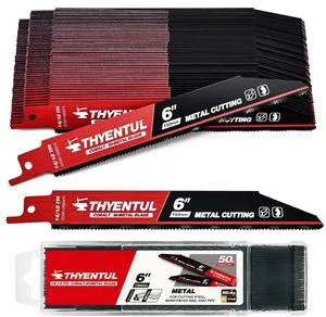 50 Pack,6 inch,14/18 TPI,Reciprocating Saw Blade Set,M42 Teeth with Cobalt Bi-Metal Blades, for Automatic Dismantling Sawzall Blades for 1/16-5/16 Medium Metals 50 Pack,6 inch,14/18 TPI,Reciprocating Saw Blade Set,M42 Teeth with Cobalt Bi-Metal Blades, for Automatic Dismantling Sawzall Blades for 1/16-5/16 Medium Metals