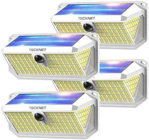 416 LED Solar Powered Outdoor Lights Motion Sensor Security Lights 300° Wide Angle,3 Lighting Modes,Waterproof Solar Lights 4 Pack Cold White for Fence,Garden,Yard,Door and Outdoor Areas 416 LED Solar Powered Outdoor Lights Motion Sensor Security Lights 300° Wide Angle,3 Lighting Modes,Waterproof Solar Lights 4 Pack Cold White for Fence,Garden,Yard,Door and Outdoor Areas