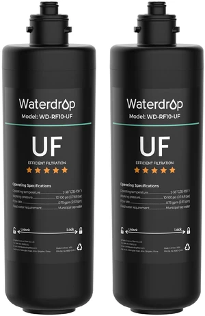 RF10-UF Water Filter Replacement for WD-10UA/10UA-UF/10UB/10UB-UF Reduces PFOA/PFOS, Lead, Chlorine, Bad Taste & Odor, 0.01 m, 1 Year, 2 Pack (Not Compatible with TSA-UF) RF10-UF Water Filter Replacement for WD-10UA/10UA-UF/10UB/10UB-UF Reduces PFOA/PFOS, Lead, Chlorine, Bad Taste & Odor, 0.01 m, 1 Year, 2 Pack (Not Compatible with TSA-UF)