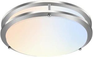 16 inch Dimmable LED Flush Mount Ceiling Light Fixture,36W,2200LM 2.7/3/3.5/4K/5K Adjustbale, 120°Light Angle,CRI90, Ceiling Lamp for Bedroom,Kitchen,Office,ETL Listed, Brushed Nickel 16 inch Dimmable LED Flush Mount Ceiling Light Fixture,36W,2200LM 2.7/3/3.5/4K/5K Adjustbale, 120°Light Angle,CRI90, Ceiling Lamp for Bedroom,Kitchen,Office,ETL Listed, Brushed Nickel