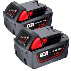 5.0Ah Replacement Battery for Milwaukee 18V Battery Compatible with Milwaukee M18 Battery 48-11-1850 48-11-1852 48-11-1820 48-11-1828 48-11-1830 Cordless Power Tools 2 Pack 5.0Ah Replacement Battery for Milwaukee 18V Battery Compatible with Milwaukee M18 Battery 48-11-1850 48-11-1852 48-11-1820 48-11-1828 48-11-1830 Cordless Power Tools 2 Pack