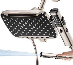 High Pressure Rain Shower Head with Handheld Spray Brushed Nickel 7 Modes Dual Shower Head, 10-inch Rainfall Showerheads Combo, Detachable Hand Held Shower Wand, Power Jets, 71" Shower Hose High Pressure Rain Shower Head with Handheld Spray Brushed Nickel 7 Modes Dual Shower Head, 10-inch Rainfall Showerheads Combo, Detachable Hand Held Shower Wand, Power Jets, 71" Shower Hose