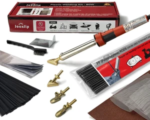 Deluxe Plastic Welding Kit UL-Certified Plastic Welder & Repair 80W Professional Grade Plastic Repair Kit, For Automotive Car Bumper, Kayak, Tank Repair, Airless Plastic Welding Gun Deluxe Plastic Welding Kit UL-Certified Plastic Welder & Repair 80W Professional Grade Plastic Repair Kit, For Automotive Car Bumper, Kayak, Tank Repair, Airless Plastic Welding Gun