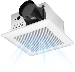 Bathroom Exhaust Fan, 1.5 Sones, 160 CFM, No Attic Access Needed Low Noise, Ceiling Mounted Retrofit Ventilation Fans, 4 Inch Duct, 10.7'' x 10.7'' Ceiling Opening, Modern Grille, ETL & FCC Bathroom Exhaust Fan, 1.5 Sones, 160 CFM, No Attic Access Needed Low Noise, Ceiling Mounted Retrofit Ventilation Fans, 4 Inch Duct, 10.7'' x 10.7'' Ceiling Opening, Modern Grille, ETL & FCC