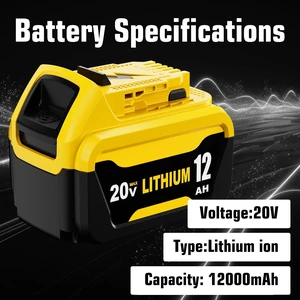 2Packs 12000mAh DCB206 Battery Replacement for Dewalt 20v Battery Lithium Compatible with Dewalt 20v Battery Lithium Compatible with 20v DCB206 DCB201 DCB203 DCB207 DCB204 DCB200 Power Tools 2Packs 12000mAh DCB206 Battery Replacement for Dewalt 20v Battery Lithium Compatible with Dewalt 20v Battery Lithium Compatible with 20v DCB206 DCB201 DCB203 DCB207 DCB204 DCB200 Power Tools