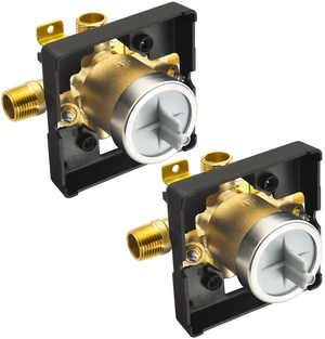 Shower Valve for Delta R10000-UNWSHF, 3 Port 1/2 Inch Connection 2-Pack, R10000 Valve Kit Compatible with Delta MultiChoice 13 14 17 17T Shower Trim, High Flow Brass Construction With Stops Shower Valve for Delta R10000-UNWSHF, 3 Port 1/2 Inch Connection 2-Pack, R10000 Valve Kit Compatible with Delta MultiChoice 13 14 17 17T Shower Trim, High Flow Brass Construction With Stops