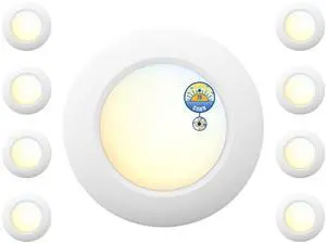 6 Inch LED Low Profile Disk Light with Dusk to Dawn Sensor, 120VAC, 15W, 5CCT Color Changing, 1000LM, Non-Dimmable, ETL, Shower Rated Screw in Photocell Ceiling Light, White/8 Packs 6 Inch LED Low Profile Disk Light with Dusk to Dawn Sensor, 120VAC, 15W, 5CCT Color Changing, 1000LM, Non-Dimmable, ETL, Shower Rated Screw in Photocell Ceiling Light, White/8 Packs
