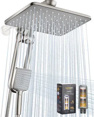 Dual Filtered Rainfall Handheld Showerhead Spray Combo with 7 Modes 2026 Upgraded Shower Head Combo, Dual Filtration For Skin & Hair Care, One-Button Filter Replacement, Brushed Nickel Dual Filtered Rainfall Handheld Showerhead Spray Combo with 7 Modes 2026 Upgraded Shower Head Combo, Dual Filtration For Skin & Hair Care, One-Button Filter Replacement, Brushed Nickel