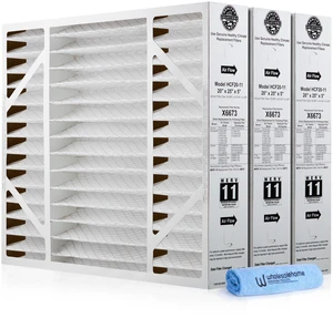 Lennox X6673 20x25x5 Air Filter MERV 11 HVAC AC Furnace Filters, Lennox Filter for Home with Cleaning Cloth, 3-Pack (Actual Size: 19.75 x 24.75 x 4.38 Inches) Lennox X6673 20x25x5 Air Filter MERV 11 HVAC AC Furnace Filters, Lennox Filter for Home with Cleaning Cloth, 3-Pack (Actual Size: 19.75 x 24.75 x 4.38 Inches)
