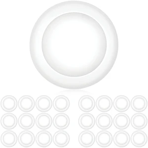 (24 Pack) 5/6 Inch Dimmable LED Disk Light Surface Flush Mount 15W, UL Listed, Recessed Retrofit Ceiling Disc Lights, Energy Star, Installs into Junction Box Or Recessed Can, 1050lm - 4000K (24 Pack) 5/6 Inch Dimmable LED Disk Light Surface Flush Mount 15W, UL Listed, Recessed Retrofit Ceiling Disc Lights, Energy Star, Installs into Junction Box Or Recessed Can, 1050lm - 4000K