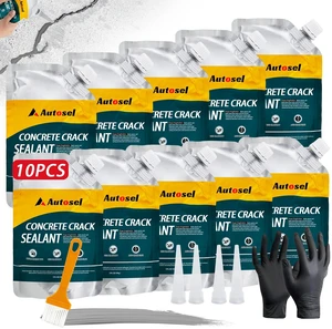 Concrete Crack Filler, Cement Crack Filler, Self-Leveling Concrete Crack Repair Filler, High-Elasticity Waterproof Caulking Glue for Driveways, Walkways, Patios, and Driveway Crack Repair 10 PCS Concrete Crack Filler, Cement Crack Filler, Self-Leveling Concrete Crack Repair Filler, High-Elasticity Waterproof Caulking Glue for Driveways, Walkways, Patios, and Driveway Crack Repair 10 PCS