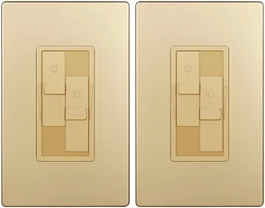 Dual Load LED Dimmer Switch, Single Pole, GD, 2 Pack Dual sliders dim two light loads independently. Dimmable bulbs only: 200W LED/CFL or 300W incandescent/halogen. No neutral Dual Load LED Dimmer Switch, Single Pole, GD, 2 Pack Dual sliders dim two light loads independently. Dimmable bulbs only: 200W LED/CFL or 300W incandescent/halogen. No neutral