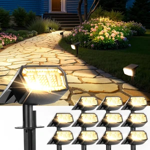 Solar Spot Lights Outdoor Waterproof, Solar Spotlights 12 Pack Warm White 63 LED 3 Lighting Modes Solar Landscape Spotlights for Yard, Garden, Backyard, Driveway, Pathway, Wall, House, Garage Solar Spot Lights Outdoor Waterproof, Solar Spotlights 12 Pack Warm White 63 LED 3 Lighting Modes Solar Landscape Spotlights for Yard, Garden, Backyard, Driveway, Pathway, Wall, House, Garage