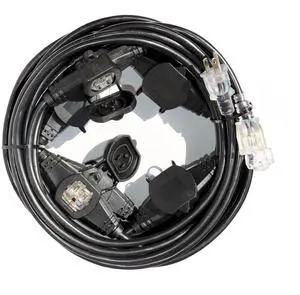 50FT 12 Gauge SJTW Power Extension Cord 3 Prong,5-15R Cable Male Plug to Female Connector,Multiple Evenly-Spaced Plug,Suitable for Stage Setting or Outdoor 50FT 12 Gauge SJTW Power Extension Cord 3 Prong,5-15R Cable Male Plug to Female Connector,Multiple Evenly-Spaced Plug,Suitable for Stage Setting or Outdoor