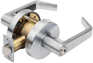 Augusta Classroom Lever Lockset, ADA, Grade 2, Satin Chrome ADA Compliant Classroom Door Lever Lockset For School, Classroom Or Educational Facility, Grade 2 Heavy Duty Construction Augusta Classroom Lever Lockset, ADA, Grade 2, Satin Chrome ADA Compliant Classroom Door Lever Lockset For School, Classroom Or Educational Facility, Grade 2 Heavy Duty Construction