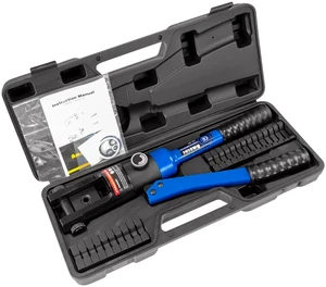 Hydraulic Cable Crimper Tool 16 Ton 6AWG-600MCM 13 Dies Kit Electricians Automotive Marine Battery Cable Lug Crimper Copper Terminal Tool with US Dies for Electrical Wiring and Repairs Hydraulic Cable Crimper Tool 16 Ton 6AWG-600MCM 13 Dies Kit Electricians Automotive Marine Battery Cable Lug Crimper Copper Terminal Tool with US Dies for Electrical Wiring and Repairs
