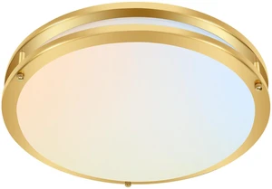 16 inch Dimmable LED Flush Mount Ceiling Light Fixture,36W,2200LM 2.7/3/3.5/4K/5K Adjustbale,120°Light Angle,CRI90,Ceiling Lamp for Bedroom,Kitchen,Office,Bathroom,ETL Listed,Gold 16 inch Dimmable LED Flush Mount Ceiling Light Fixture,36W,2200LM 2.7/3/3.5/4K/5K Adjustbale,120°Light Angle,CRI90,Ceiling Lamp for Bedroom,Kitchen,Office,Bathroom,ETL Listed,Gold