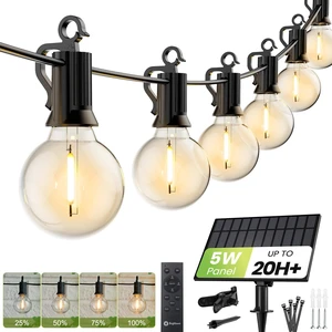 158FT Solar String Lights Outdoor, IP65 Waterproof, Remote, Timer Patio Lights with 75 LED Shatterproof Bulbs, 3 Light Modes, Dimmable, Outside Light for Backyard Porch Yard Party Xmas Decor 158FT Solar String Lights Outdoor, IP65 Waterproof, Remote, Timer Patio Lights with 75 LED Shatterproof Bulbs, 3 Light Modes, Dimmable, Outside Light for Backyard Porch Yard Party Xmas Decor