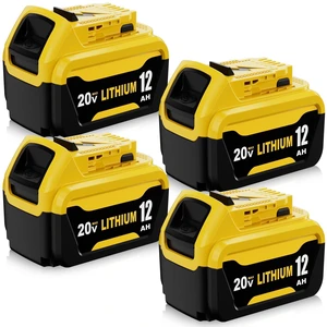 4Packs 12000mAh DCB206 Replacement for Dewalt 20v Battery Lithium Compatible with Dewalt 20v Max Battery Compatible with Dewalt Battery 20v DCB201 DCB203 DCB207 DCB204 Power Tools 4Packs 12000mAh DCB206 Replacement for Dewalt 20v Battery Lithium Compatible with Dewalt 20v Max Battery Compatible with Dewalt Battery 20v DCB201 DCB203 DCB207 DCB204 Power Tools