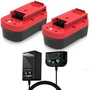 2Pack 4.5Ah Replacement for Black and Decker 18V Battery with Charger HPB18 HPB18-OPE Compatible with Black Decker Battery Charger 18 Volt A1718 FS18FL Firestorm Cordless Power Tool 2Pack 4.5Ah Replacement for Black and Decker 18V Battery with Charger HPB18 HPB18-OPE Compatible with Black Decker Battery Charger 18 Volt A1718 FS18FL Firestorm Cordless Power Tool