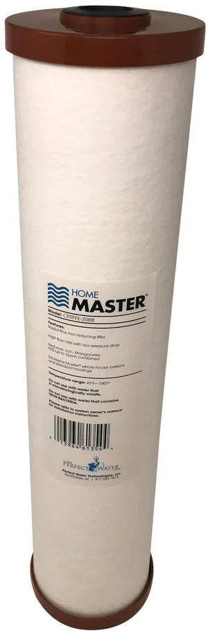 CFRFFE-20BB Replacement Whole House Iron Filter, Radial Flow 15gpm, Filters Soluble Iron, Manganese, H2S Sulfur, Up To 3ppm Combined, Stops Staining & Odors, 20 x 4.5" Fits Big Blue CFRFFE-20BB Replacement Whole House Iron Filter, Radial Flow 15gpm, Filters Soluble Iron, Manganese, H2S Sulfur, Up To 3ppm Combined, Stops Staining & Odors, 20 x 4.5" Fits Big Blue