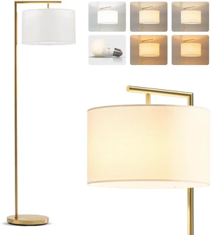 Montage Modern Floor Lamp - LED Standing Lamp with Adjustable Color Changing Bulbs for Living Rooms & Offices - Tall Corner Bedroom Reading Light for Contemporary Home Decor - Antique Brass Montage Modern Floor Lamp - LED Standing Lamp with Adjustable Color Changing Bulbs for Living Rooms & Offices - Tall Corner Bedroom Reading Light for Contemporary Home Decor - Antique Brass