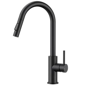 Kitchen Faucet with Pull Down Sprayer, Black High Arc Gooseneck Lead-Free, Stainless Steel, Single Handle, Fits for 1 or 3 Hole Sink, Laundry, Farmhouse, Bar, Outdoor, Deck Plate Included Kitchen Faucet with Pull Down Sprayer, Black High Arc Gooseneck Lead-Free, Stainless Steel, Single Handle, Fits for 1 or 3 Hole Sink, Laundry, Farmhouse, Bar, Outdoor, Deck Plate Included