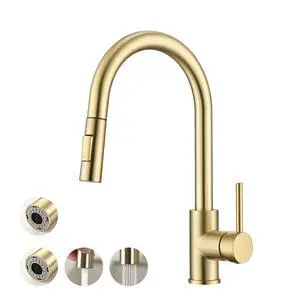 Gold Kitchen Faucet with 2PCS Sprayers,Spare Soap Dispenser Including 1pc Extra Sprayer,Spare Soap dispenser,cUPC cartridge,High Value Gold Kitchen Faucet with 2PCS Sprayers,Spare Soap Dispenser Including 1pc Extra Sprayer,Spare Soap dispenser,cUPC cartridge,High Value