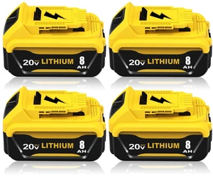 4Packs 8000mAh DCB206 Replacement for Dewalt 20v Battery 8.0Ah Lithium Compatible with Dewalt 20v Max Battery Compatible with 20v DCB206 DCB201 DCB203 DCB207 DCB204 Power Tools 4Packs 8000mAh DCB206 Replacement for Dewalt 20v Battery 8.0Ah Lithium Compatible with Dewalt 20v Max Battery Compatible with 20v DCB206 DCB201 DCB203 DCB207 DCB204 Power Tools