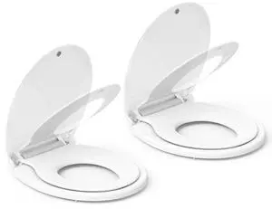 Toilet Seat, Round Toilet Seat with Toddler Seat Built in, Potty Training Toilet Seat Round Fits Both Adult and Child, with Slow Close and Magnets- Round 2 Packs Toilet Seat, Round Toilet Seat with Toddler Seat Built in, Potty Training Toilet Seat Round Fits Both Adult and Child, with Slow Close and Magnets- Round 2 Packs