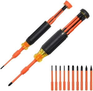 32310INS 10-in-2 Insulated Multi-Bit and Multi-Bit Precision Screwdriver Set, Auto-Locking Collar, 1000V Rated, In-Handle Bit Storage 32310INS 10-in-2 Insulated Multi-Bit and Multi-Bit Precision Screwdriver Set, Auto-Locking Collar, 1000V Rated, In-Handle Bit Storage