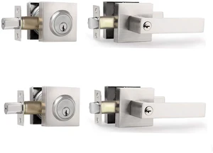 Heavy Duty Key Lock Combination Lockset, Satin Nickel, 2-3/8-2-3/4-Inch Adjustable Backset Latch, Fits 1-3/8-1-3/4-Inch Doors Heavy Duty Key Lock Combination Lockset, Satin Nickel, 2-3/8-2-3/4-Inch Adjustable Backset Latch, Fits 1-3/8-1-3/4-Inch Doors