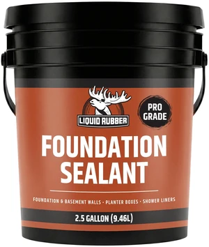 Foundation Sealant Basement Waterproof Sealer, Black, 2.5 Gal Flexible Elastomeric Coating - Crack Filler, Leak Repair, Basement Waterproofing Solution, Indoor/Outdoor Use, DIY Protection Foundation Sealant Basement Waterproof Sealer, Black, 2.5 Gal Flexible Elastomeric Coating - Crack Filler, Leak Repair, Basement Waterproofing Solution, Indoor/Outdoor Use, DIY Protection