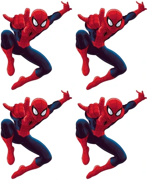Marvel Ultimate Spider-Man Giant Peel and Stick Wall Decals by, RMK4831GM, Red, Blue, Yellow (Pack of 4) Marvel Ultimate Spider-Man Giant Peel and Stick Wall Decals by, RMK4831GM, Red, Blue, Yellow (Pack of 4)