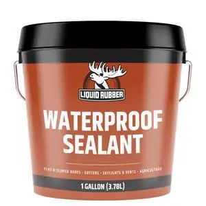 Waterproof Sealant - Roof & Gutter Coating, Black, 1 Gallon DIY Leak Repair Coating, Flexible Elastomeric Waterproofing Membrane for Flat & Low-Slope Roofs, Gutters, Concrete, Plywood Waterproof Sealant - Roof & Gutter Coating, Black, 1 Gallon DIY Leak Repair Coating, Flexible Elastomeric Waterproofing Membrane for Flat & Low-Slope Roofs, Gutters, Concrete, Plywood