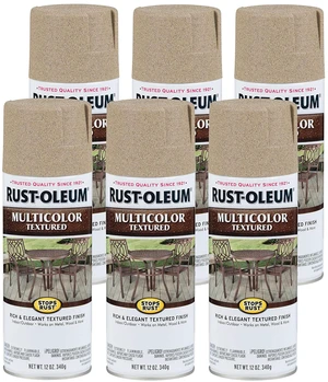 Stops Rust Multi-Color Textured Spray Paint, Desert Bisque Rust Resistant | Indoor and Outdoor | Beautiful Finish on Metal, Wood & More | Comfort Tip | Any Angle Spray | 6 Pack Stops Rust Multi-Color Textured Spray Paint, Desert Bisque Rust Resistant | Indoor and Outdoor | Beautiful Finish on Metal, Wood & More | Comfort Tip | Any Angle Spray | 6 Pack