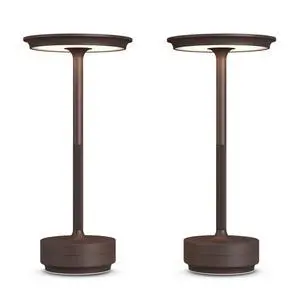 2 Pack Cordless Table Lamps Rechargeable, 5000mAh LED Table Light Portable 3 Color Stepless Dimming Battery Powered Table Lamp with Memory Function for Restaurant/Home/Outdoor.(Rust) 2 Pack Cordless Table Lamps Rechargeable, 5000mAh LED Table Light Portable 3 Color Stepless Dimming Battery Powered Table Lamp with Memory Function for Restaurant/Home/Outdoor.(Rust)