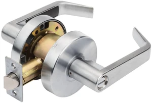 Augusta Passage Lever Set, ADA, Grade 2, Satin Chrome ADA Compliant Passage Door Lever Lockset For Hallway Or Closet Use, Non-Locking, Grade 2 Heavy Duty Construction Augusta Passage Lever Set, ADA, Grade 2, Satin Chrome ADA Compliant Passage Door Lever Lockset For Hallway Or Closet Use, Non-Locking, Grade 2 Heavy Duty Construction