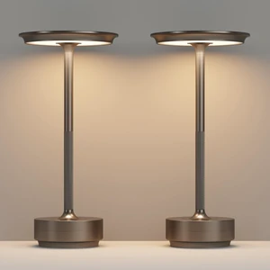 2 Pack Cordless Table Lamps Rechargeable, 5000mAh LED Table Light Portable 3 Color Stepless Dimming Battery Powered Table Lamp with Memory Function for Restaurant/Home/Outdoor.(Cafe) 2 Pack Cordless Table Lamps Rechargeable, 5000mAh LED Table Light Portable 3 Color Stepless Dimming Battery Powered Table Lamp with Memory Function for Restaurant/Home/Outdoor.(Cafe)