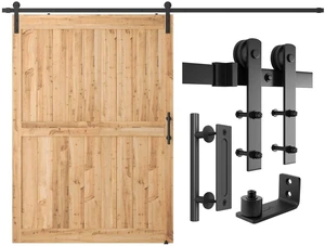 10 FT Heavy Duty Sturdy Sliding Barn Door Hardware Kit Black (Whole Set Includes 1x Pull Handle Set & 1x Floor Guide) Fit 60" Wide Door Panel (I Shape Hanger) 10 FT Heavy Duty Sturdy Sliding Barn Door Hardware Kit Black (Whole Set Includes 1x Pull Handle Set & 1x Floor Guide) Fit 60" Wide Door Panel (I Shape Hanger)
