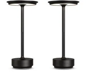 2 Pack Cordless Table Lamps Rechargeable, 5000mAh LED Table Light Portable 3 Color Stepless Dimming Battery Powered Table Lamp with Memory Function for Restaurant/Home/Outdoor.(Black) 2 Pack Cordless Table Lamps Rechargeable, 5000mAh LED Table Light Portable 3 Color Stepless Dimming Battery Powered Table Lamp with Memory Function for Restaurant/Home/Outdoor.(Black)