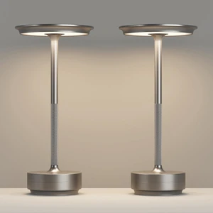 2 Pack Cordless Table Lamps Rechargeable, 5000mAh LED Table Light Portable 3 Color Stepless Dimming Battery Powered Table Lamp with Memory Function for Restaurant/Home/Outdoor.(Silver) 2 Pack Cordless Table Lamps Rechargeable, 5000mAh LED Table Light Portable 3 Color Stepless Dimming Battery Powered Table Lamp with Memory Function for Restaurant/Home/Outdoor.(Silver)