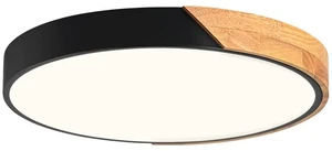 Modern LED Ceiling Light, Minimalist Wood Dimmable Flush Mount Ceiling Light Fixture, Round 5CCT Lighting Lamp with Acrylic Lampshade for Bedroom Hallway Living Room Laundry, Black 15.8" Modern LED Ceiling Light, Minimalist Wood Dimmable Flush Mount Ceiling Light Fixture, Round 5CCT Lighting Lamp with Acrylic Lampshade for Bedroom Hallway Living Room Laundry, Black 15.8"